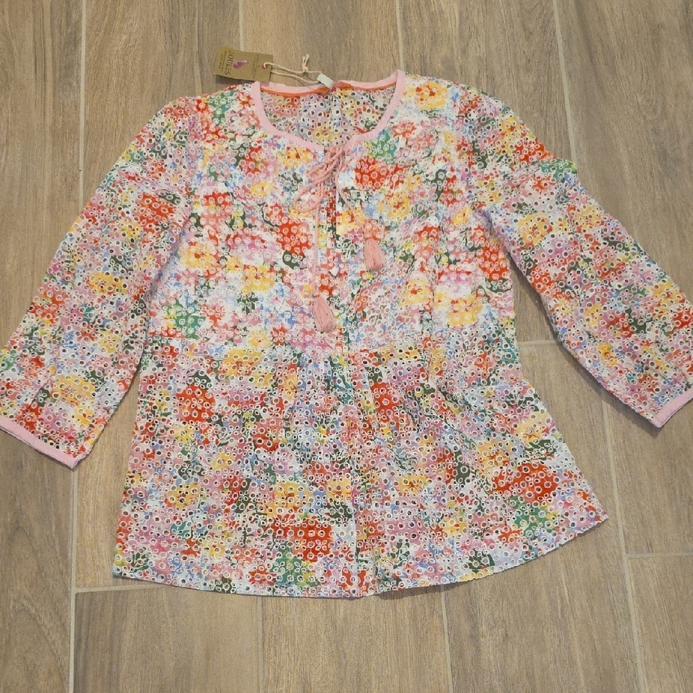 Joules NWT Floral Multicolor Top